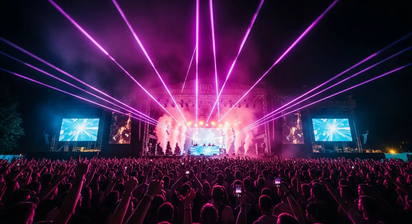 Sunny Hill sahnesinde isik gosterisi